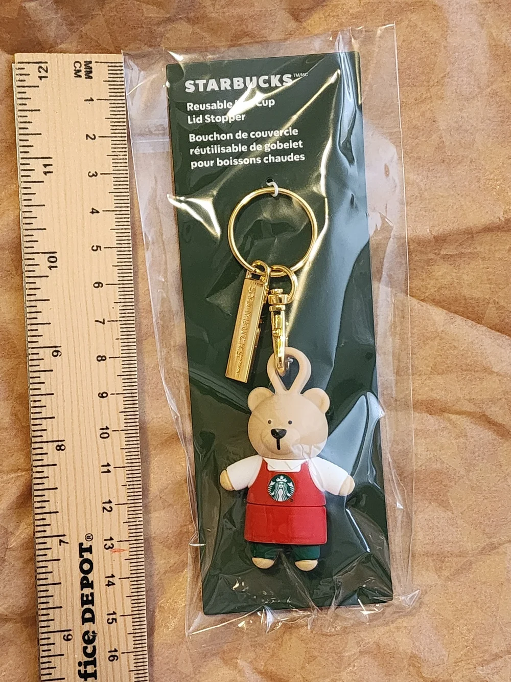 Starbucks bear keychain